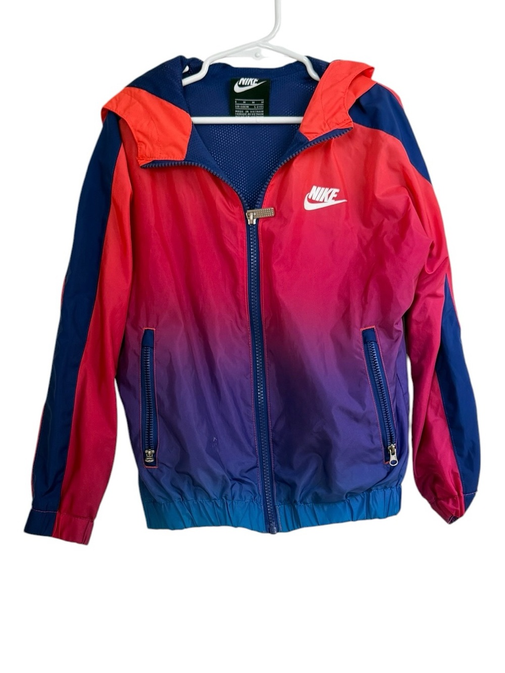 Nike Kids Gradient Hooded Windbreaker Jacket - Pink, Purple & Blue